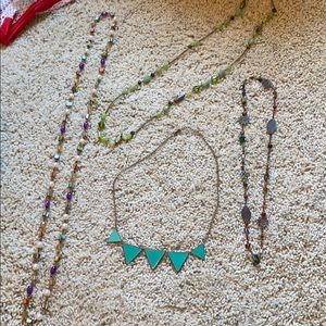 Fashion jewelry necklace bundle. 4 necklaces.